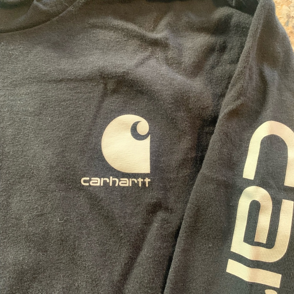 3/$25 ✨ Boys Carhartt Long Sleeve Hooded Tee Shirt Size L (14-16)